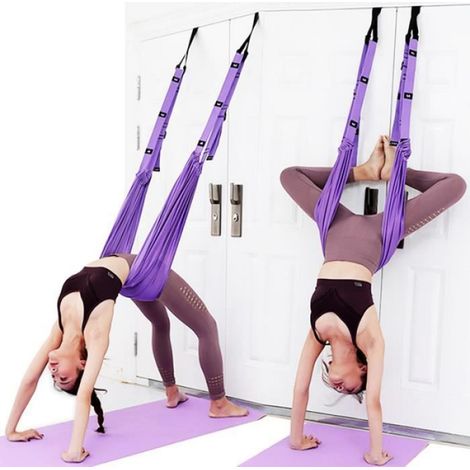 Entraîneur lombaire inférieur - - Hamac de yoga STRETCH - Nylon - Blanc - Garantie 2 ans (1/4)