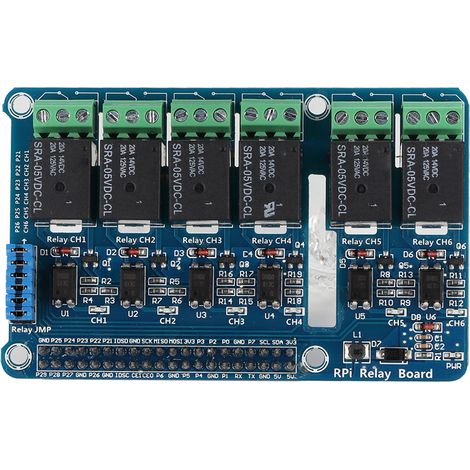 Module relais 6 canaux pour Raspberry Pi A+/B+/2B/3B, carte d'extension de relais pour RPi (1/5)