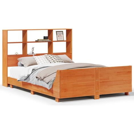 Maison Exclusive - Giroletto senza Materasso Marrone Cera 160x200 cm Legno di Pino