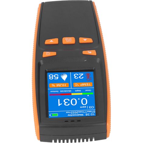 Detector de ozono portátil, pantalla LCD de 320 x 240, carga USB, analizador de ozono multifuncional. (1/5)