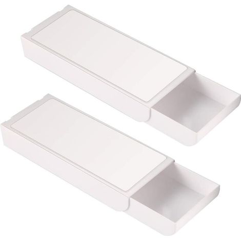 2 Pieces Under Drawer Office Hidden Storage Box Holder 2293.5cm (1/5)