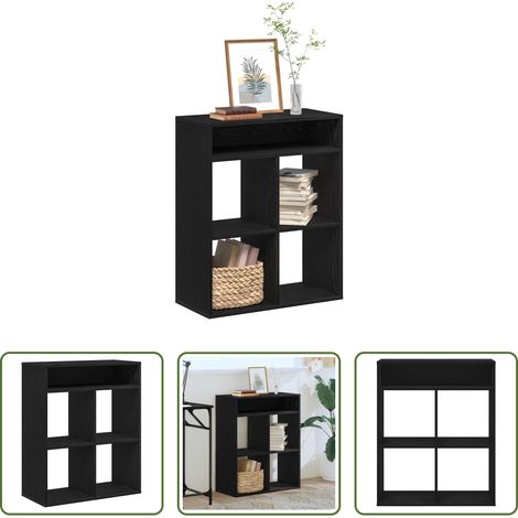 vidaXL Étagère décorative - Bibliothèque noir 66x31x80 cm bois d'ingénierie (1/5)