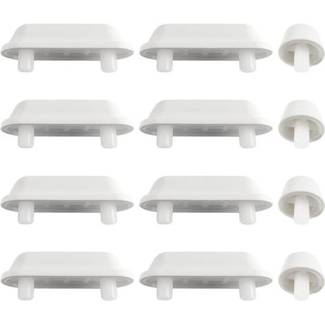 Amortisseurs de siège de toilette - Coussinets de couvercle de toilette - Insonorisation - Absorption des chocs - Lot de 12 - Blanc (1/5)