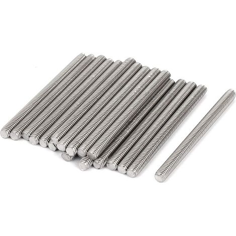 20 Tige Filetée, Acier Inoxydable 304, M4 x 50mm, Pas 0.7mm, Pour Bricolage