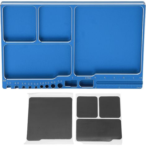 Plateau magnétique pour vis en alliage d'aluminium, idéal pour la réparation de modèles RC et l'organisation de pièces métalliques. (1/5)
