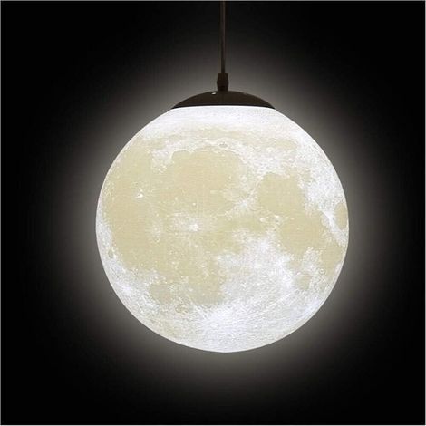 Lampe Lune Plafond,Lune Chambre Enfant,Suspension Luminaire Lune,Plafonnier Boule,Suspension Planet,Lustre Chambre,Lustre Salon Moderne(Ampoule n'est Pas Inclus),20cm (1/4)
