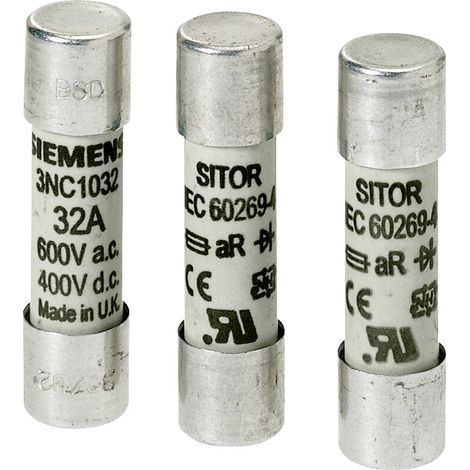 Cartouche fusible Siemens, 32A 14 x 51mm 690V c.a. ( Prix pour Paquet de 10 ) (1/2)