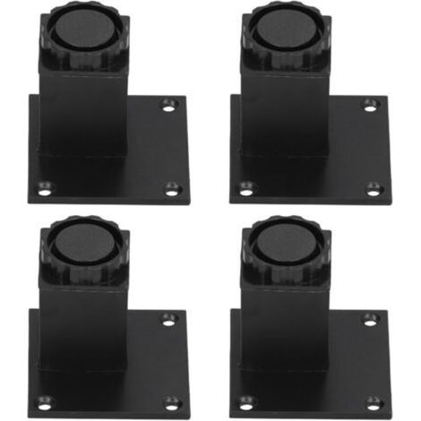 BROLEO Pied de Support de canapé, Pied de Meuble, Noir Réglable pour canapé, Meuble, canapé, Matériel de Meubles de canapé (Pieds d'armoire carrés 60 mm - Noir) (1/5)