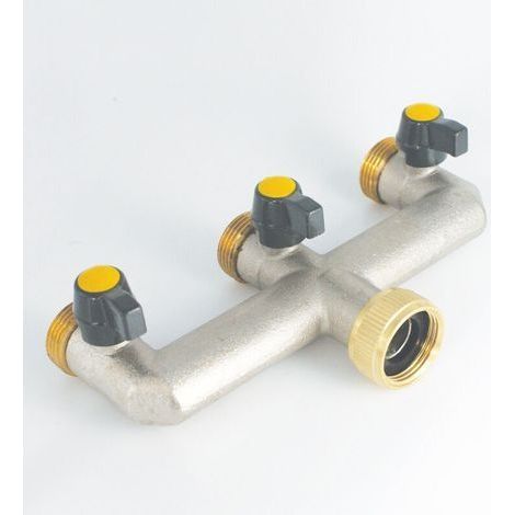 Dreifach-Wasserhahn 3/4''