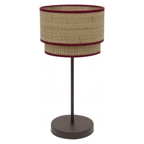 Tischlampe Alto Roque 1xe27 Natur/rot 60x30x30 cm