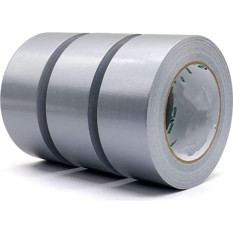 Ruban adhésif renforcé rouleaux de mm x m pour réparation fixation étanchéité étiquetage et travaux rénovation 3 10 100 gris (1/5)