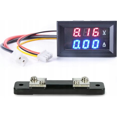 Voltímetro amperímetro CC 50A 100V corriente continua 60mV (1/5)