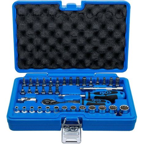 Coffret de Douilles Gear Lock 6,3 mm (1/4) - 38 pcs - Acier Résistant et Pratique, Pro - D-Work