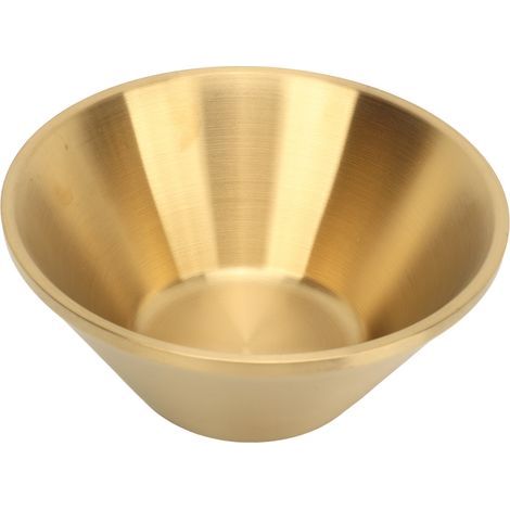 Saladier en acier inoxydable doré à double paroi, élégant et décoratif, idéal pour mélanger, cuisiner et préparer des plats, 20 cm. (1/5)