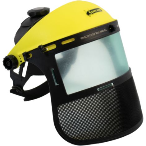 Visière de protection intégrale polycarbonate avec grille Garland - Taille - Réglable (1/5)