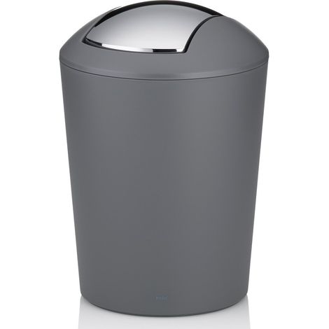 Kela 22272, Cestino con Coperchio Basculante da 1,7 l, Plastica, Marta', Grigio (1/4)
