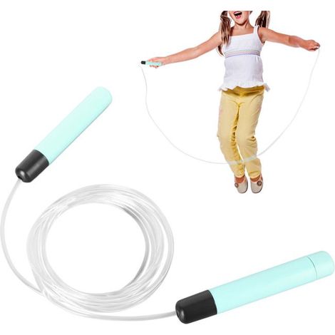 BelleRise - Corde à sauter LED – Fibre optique fluo – Fitness nocturne ludique – Vert (1/5)