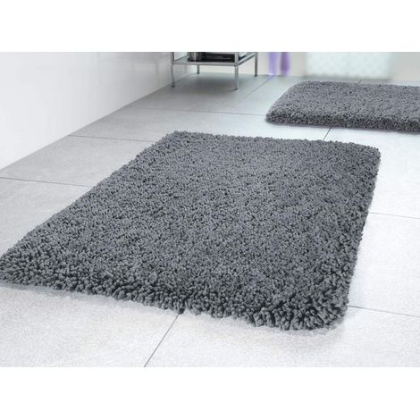 Tappetino bagno antiscivolo Capannoli Giglio GIG90G  Grigio