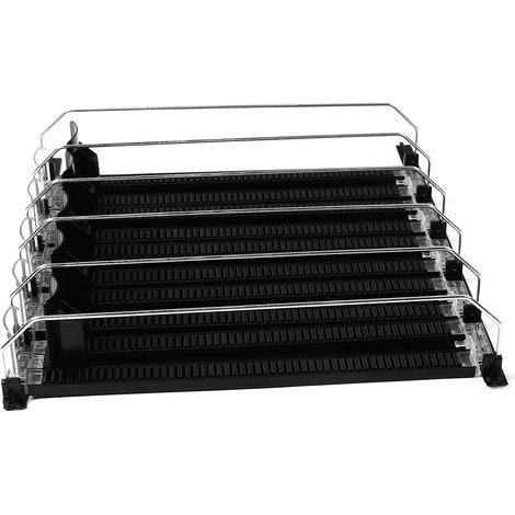 Distributeur de boissons pour réfrigérateur, largeur réglable, étanche, auto-poussoir, pour canettes de soda et de bière, noir, lot de 5