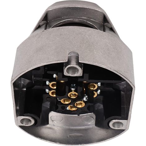 Prise de Remorque, Connecteur de Remorque 13 Broches Connecteur de Remorque Femelle en Alliage D'aluminium 12V pour Caravanes de Remorque Standard EU (1/5)