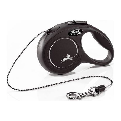 Laisse Flexi New Classic Cordon XS Noir 3m