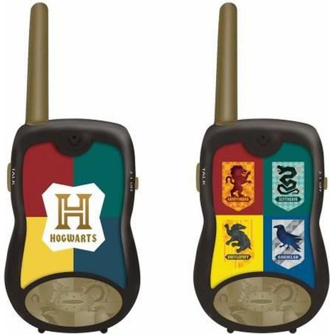 Lexibook, Harry Potter, Talkie-Walkies 200m, Gioco di Comunicazione, 2 canali di Comunicazione, Clip Cintura, a Pile, Nero/Oro, TW12HP (1/4)