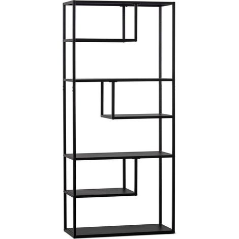 Étagère contemporaine en métal noir PHOEBE (1/5)