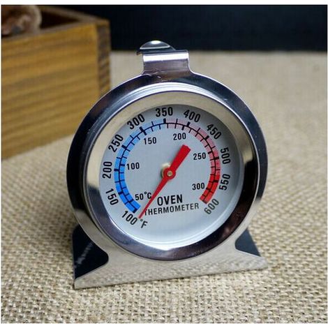 Oven Thermometer 50–300°C / 100–600°F, Instant Read Oven, Grill, Roasting and Smoking Thermometer, Stainless Steel Cooking Thermometer (1/5)
