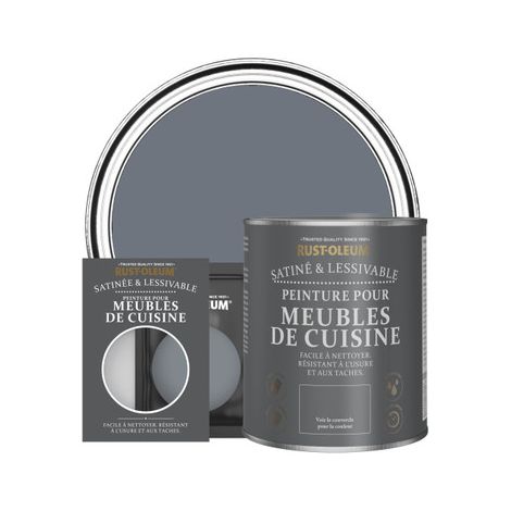 Peinture pour Meubles de Cuisine, Finition Satinée - Gris Marine (1/2)