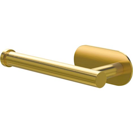 - Soporte adhesivo para papel higiénico Mod. EA-3  Soporte para rollo de papel higiénico sin tornillos  164 x 70 x 45 mm  Acero inoxidable  Oro mate (1/5)