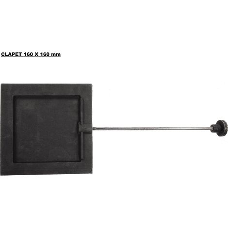 Clapet coulissant pour poêle à bois 160 x 230 mm
