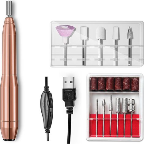 Stylo ponceuse à ongles électrique - Stylo ponceuse à ongles électrique portable professionnel USB - Machine de ponçage et de polissage des ongles pour usage domestique (1/5)