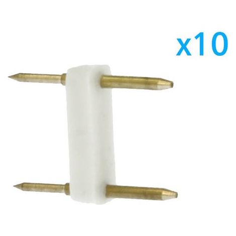 X10 Spina 2 Pin Passo 13,5mm per Connessione Striscia Led Mono 220V con Alimentatore
