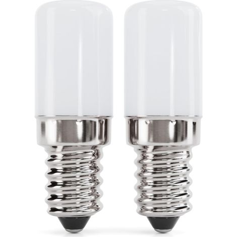 2x Ampoule Frigo LED E14 2W - Ampoules LED E14 pour Frigo, Congelateur, Refrigerateur, Machine a Coudre, Lampe de Sel , 6000K & 25.000h de Durée de Vie