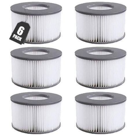 Filtre Spa Lite pour Mspa, 6 pcs Filtre pour Whirlpool MSpa à Partir de 2020, Filtre pour Mspa Lite, Cartouche de Filtre à Eau pour Piscines Gonflables, Bains à Remous et Spas (1/5)