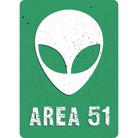 Placa del Área 51 - 20x28 cm