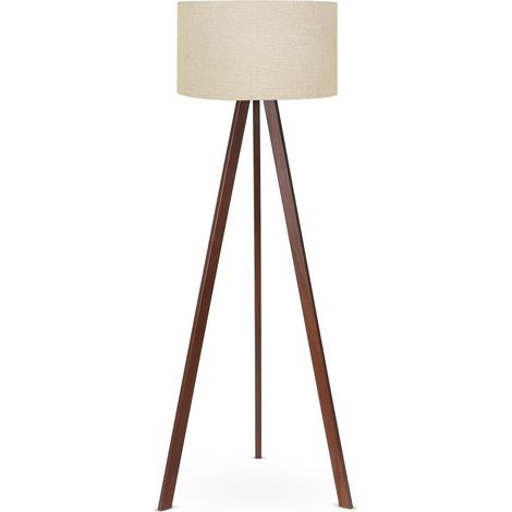 Lámpara de pie con 100% mdf, beige, colección Tanganica, 38x38x140, casquillo E 27 Max 60 W (1/3)