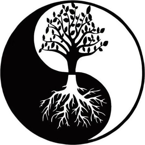 Décoration Murale Métal - Arbre de Vie - Yin Yang Décoration Murale Métal 3030 cm noir (1/5)