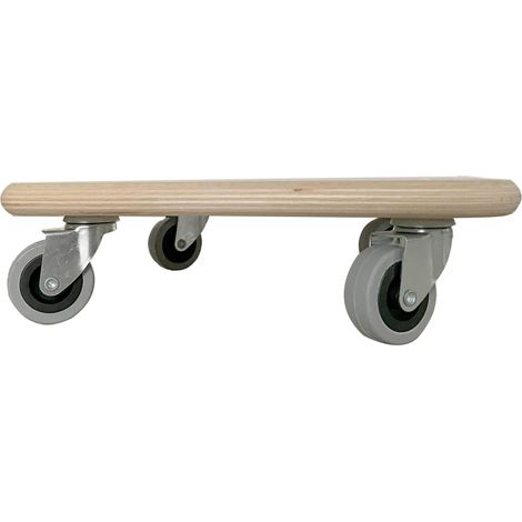 Dörner & Helmer 290624 - Carrello per il trasporto con rotelle, portata max. 200 kg, 4 ruote in gomma da 50 mm, per mobili in legno, rettangolare (1/3)