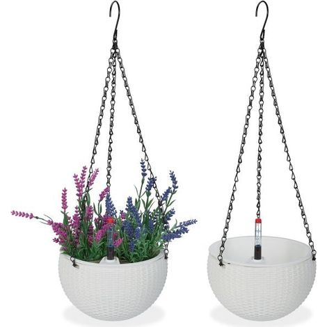 Set di 2 cestini sospesi con contenitore per l'acqua (1/5)