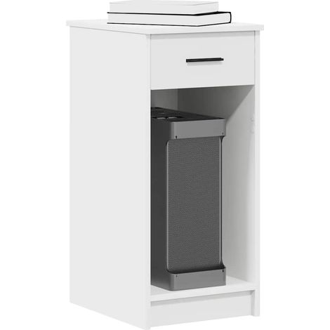 vidaXL Torre de ordenador con cajón blanco 35x45x77 cm (1/5)