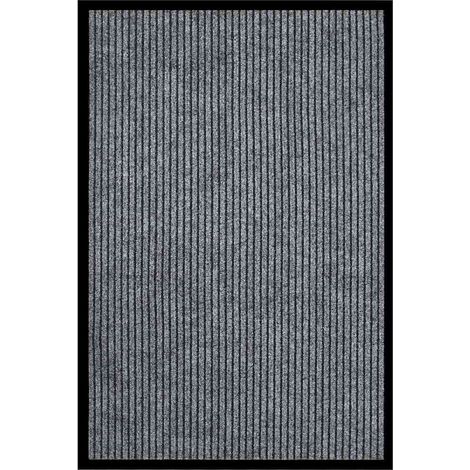vidaXL Felpudo de rayas gris 80x120 cm (1/5)