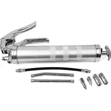 High-pressure 400cc manual grease gun for automotive repair and machine maintenance. Hand tool kit for vehicle lubrication and maintenance. (1/5)