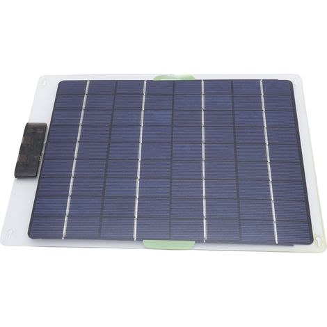 Panneau Photovoltaïque Silicium Monocristallin 10W Chargement Rapide 2 Ports Type C 5V 2A Chargeur Solaire Pour Smartphone Tablette (1/5)