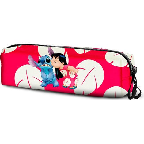 Lilo y Stitch Kiss-Estuche Portatodo Cuadrado Fan 2.2, Rojo, 22 x 9 cm