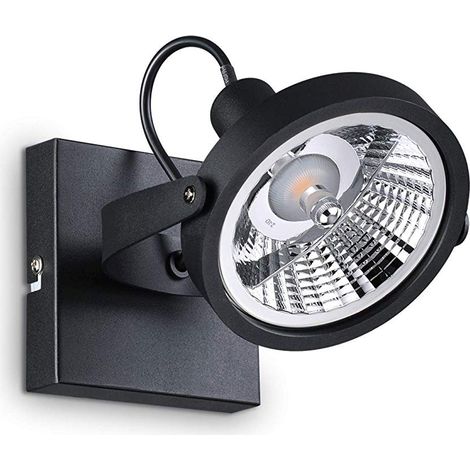 Plafoniera Moderna Glim Metallo Nero 1 Luce Gu10 10W 3000K Luce Calda (1/2)