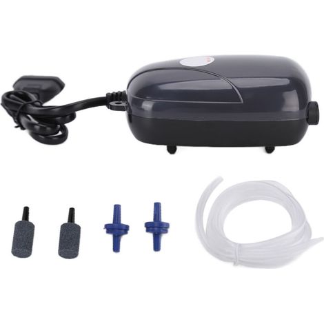 Pompe à oxygène professionnelle silencieuse compacte pour aquarium, prise UE 220 V, double orifice - FF (1/5)