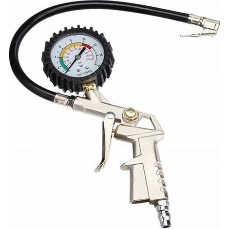 Controleur Pression Pneus Manometre Pression Pneu Jauge de Pression des Pneus Pistolet Gonflage de Pneu Manomètre Testeur de Pression d'air Multifonction 016bar pour Auto/Moto/Vélo (1/5)