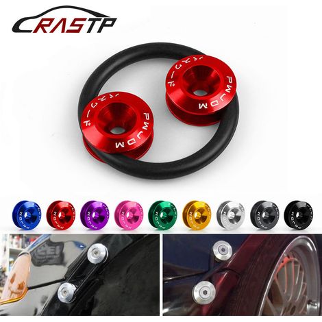 Rondelles de renfort, vis de renfort, cales modifiées, clips de fixation rapide et clips de pare-chocs avant et arrière pour voitures JDM - Colorées (1/4)