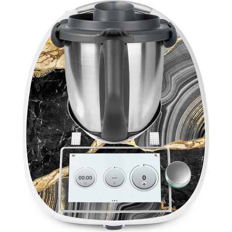 Stickers Thermomix TM6 - Effet Marbré - Adhésif MAT (1/2)